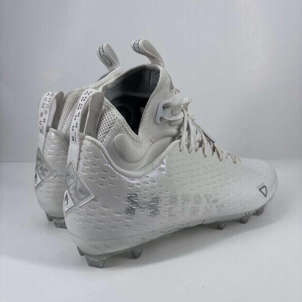 Under Armour Spotlight Lux MC 2.0 Football Cleats Men's US 13 White‎ Lightweight - Picture 12 of 16